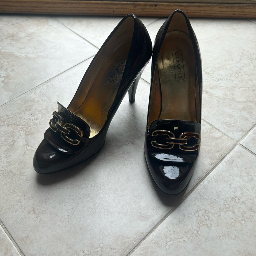 Coach Patent Leather Stiletto Heels